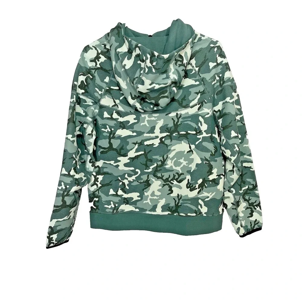 Nike Tech Fleece Youth Full Zip Jacket Kids Green Camo FN9118-361 Boys XS NEW